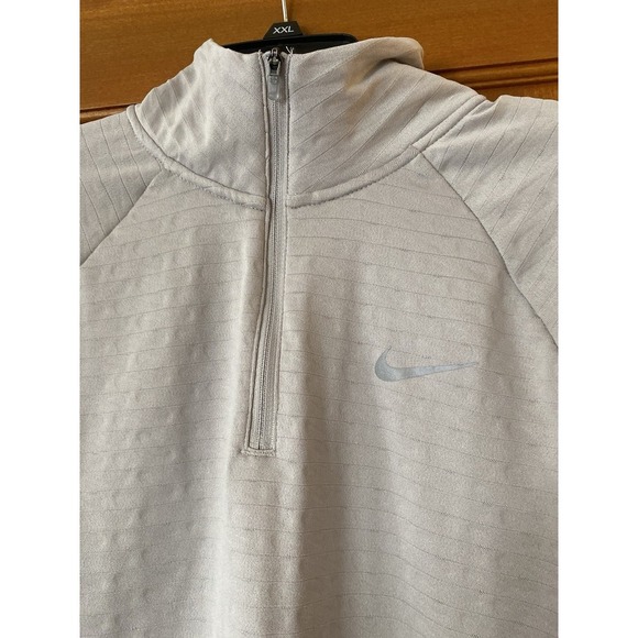 Nike Sweater Womens Large Half Zip Gray Element Running Therma Fit Athleisure - Picture 3 of 8
